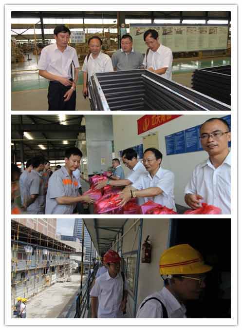 控股集團領導蒞臨裝飾集團高溫慰問和檢查指導