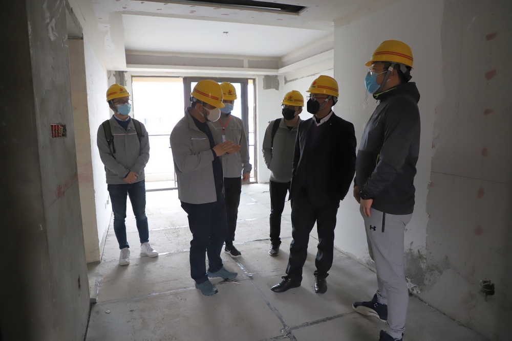 中天控股集團(tuán)副總裁吳華到精誠裝飾檢查指導(dǎo)工作